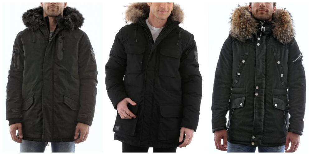 Doudoune, Parka cuir homme